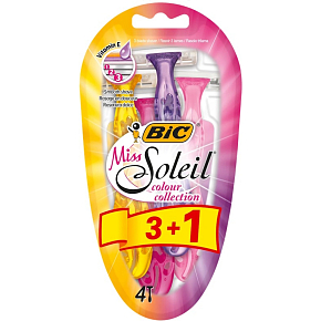 BIC Miss Soleil Color Collection, Damen Einwegrasierer, 4 Stk. BIC Miss Soleil Color Collection, Damen Einwegrasierer, 4 Stk.