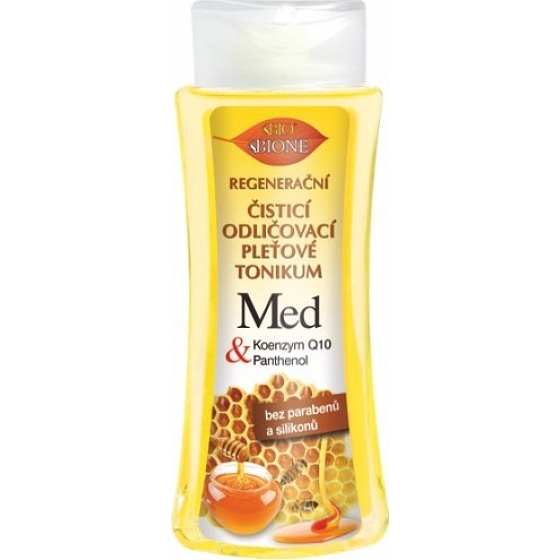 Bione Cosmetics Med und Q10 regenerierendes Reinigungs-Make-up-Entferner-Hautstärkungsmittel 255 ml