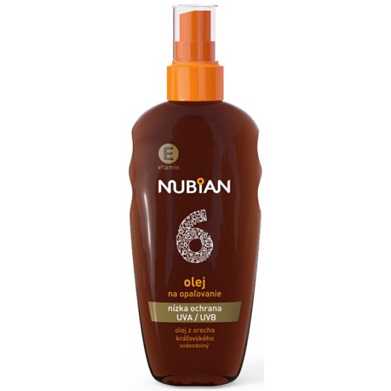 Nubian OF6 Sonnenöl Spray mit niedrigem Schutz 150 ml
