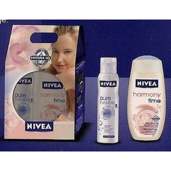Nivea Harmony Time Duschgel 250 ml + Antitranspirant Spray 250 ml, Kosmetikset für Frauen