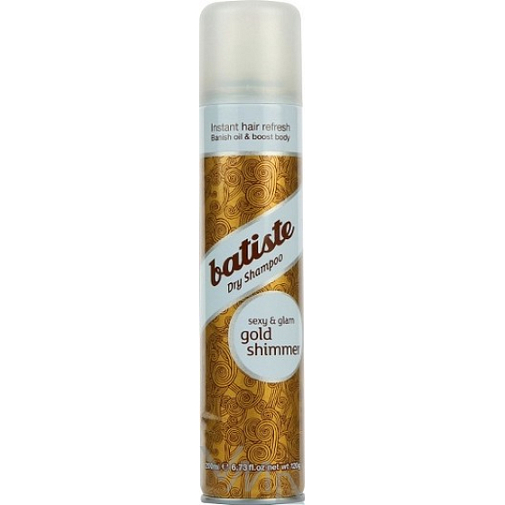 Batiste Sexy & Glam Gold Shimmer Trockenhaarshampoo für Volumen und Glanz 200 ml