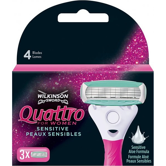 Wilkinson Quattro für Frauen Ersatzkopf 3 Stück