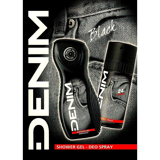 Denim Black Duschgel für Männer 250 ml + Deodorant Spray 150 ml, Kosmetikset