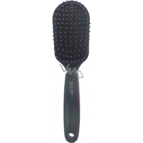 Salon Professional Brush Haarbürste groß oval schwarz-pink 24 cm 40270