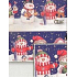 Nekupto Geschenkpapier 70 x 200 cm Weihnachtsblauer Hintergrund, Schneemann