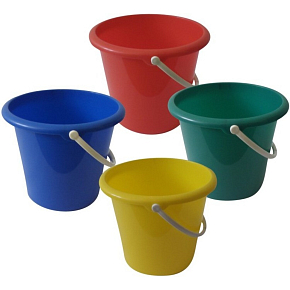 Eimer Kunststoff, ohne Ausguss, verschiedene Farben, 5 l