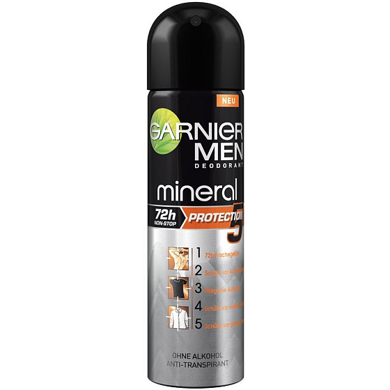 Garnier Men Mineral Protection 6 72h Antitranspirant Deodorant Spray für Männer 150 ml