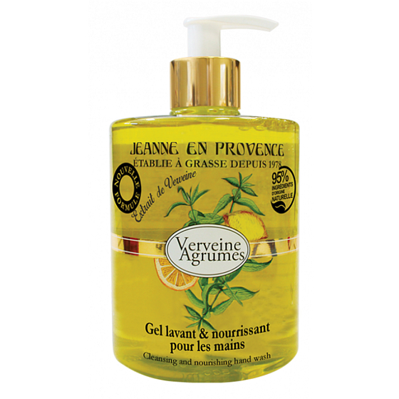 Jeanne en Provence Verveine Agrumes - Handwaschgelspender für Eisenkraut und Zitrusfrüchte 500 ml
