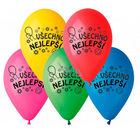 Luftballons "Happy Birthday", 26 cm, 10 Stück in einer Packung, Farbmischung