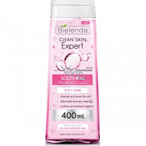 Bielenda Clean Skin Expert 3 in 1 beruhigendem Mizellenwasser 400 ml
