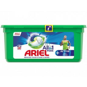 Ariel All in 1 Pods Active Deo-Fresh Gel-Kapseln für die Wäsche 30 Stück 753 g