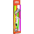 Y-Plus+ Star Neon Graphitstifte mit Gummi dreieckig 8 mm 6 Stück Mix Neonfarben