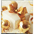 Nekupto Weihnachtsgeschenkkarten Geschenk mit goldenen Fläschchen 6,5 x 6,5 cm 6 Stück