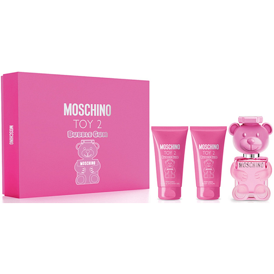 Moschino Toy 2 Bubble Gum Eau de Toilette 50 ml + Körperlotion 50 ml + Duschgel 50 ml, Geschenkset für Frauen