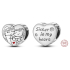 Sterling Silber 925 Schwester in meinem Herzen, Perle Herz auf Armband Familie