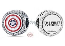 Charme Sterling Silber 925 Marvel The Avengers, Captain America Schild Charme, Perle auf Armband Film