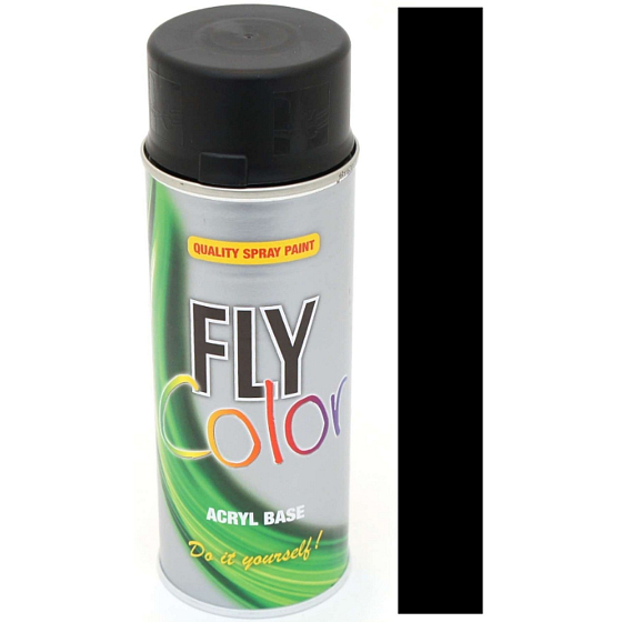 Color Works Fly Color RAL Acrylfarbe Spray 9005 Schwarz Matt 400 ml