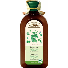 Green Pharmacy Shampoo für normales Haar mit Brennnessel und Wegerich, 350 ml