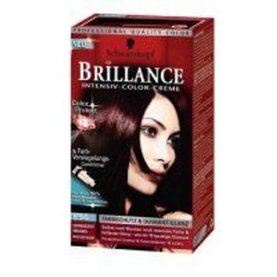 Schwarzkopf Brillance Color Creme Haarfarbe 896 schwarz-roter Organza 50 ml