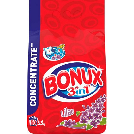 Bonux Lilac 3 in 1 Waschpulver 80 Dosen 6 kg
