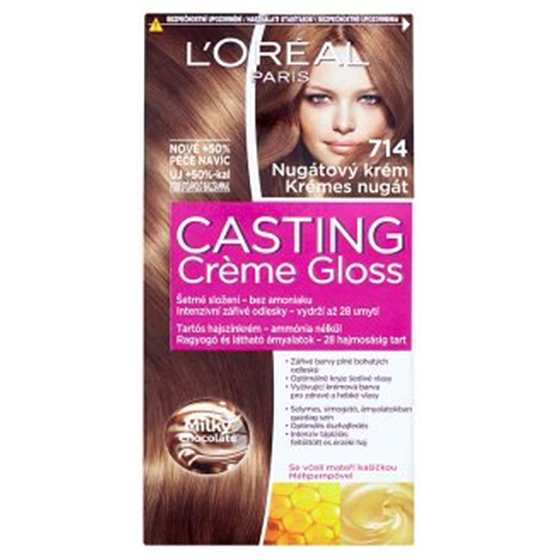 Loreal Paris Casting Creme Glanz Haarfarbe 714 Nougatcreme