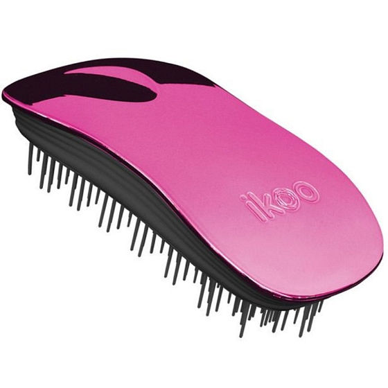 Ikoo Home Metallic Haarbürste nach chinesischer Medizin metallic dunkelrosa-schwarz