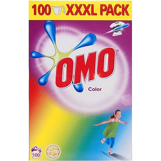 Omo Color Waschpulver, farbige Wäsche 100 Dosen 7 kg