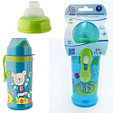 Rotho Babydesign Cool Friends 10+ Monate auslaufsichere Flasche aus Kunststoff Boy - Silikon-Trinkaufsatz 360 ml