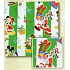 Nekupto Geschenkpapier 70 x 150 cm Weihnachtsgrüner Streifen, Mickey Mouse