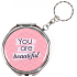Albi Mirror - Schlüsselanhänger mit Text You Are Beautiful 6,5 cm