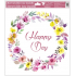Fensterfolie ohne Kleberkranz Happy Day 33 x 30 cm