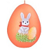 Hase II. Osterkerze Metallmatte orange Ei 60 mm