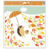 Fensterfolie ohne Kleber Herbsttiere 33 x 30 cm Igel