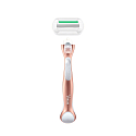 Gillette Venus Sensitive Rose Gold Rasierer mit Metallgriff + 3 Ersatzklingen für Frauen