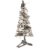 Weihnachtsbaum aus geflochtenen Zweigen, silbern, 40 cm