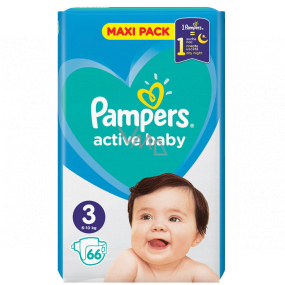 Pampers Active Baby Größe 3, 6-10 kg Windelhöschen 66 Stück