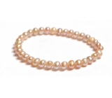 Perle lila unregelmäßiges Armband elastisch Naturstein, Perle 5 x 4 mm / 16-17 cm, Symbol der Weiblichkeit, bringt Bewunderung
