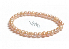 Perle lila unregelmäßiges Armband elastisch Naturstein, Perle 5 x 4 mm / 16-17 cm, Symbol der Weiblichkeit, bringt Bewunderung
