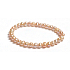 Perle lila unregelmäßig Armband elastisch natürlich, Kugel 5 x 4 mm / 16 - 17 cm, Symbol der Weiblichkeit, bringt Bewunderung