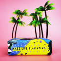 English Soap Make Life Flamazing - Flamingos natürliche parfümierte Toilettenseife mit Sheabutter 190 g