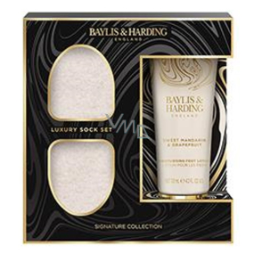 Baylis & Harding Tangerine and Grapefruit Fußcreme 125 ml + weiche Socken 1 Paar, Kosmetikset für Frauen