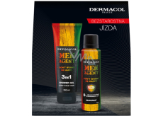 Dermacol Men Agent Don't Worry be Happy 3in1 Duschgel für Körper, Haare und Gesicht 250 ml + Deodorant Spray 150 ml, Kosmetikset für Männer