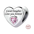 Charm Sterlingsilber 925 Enkelin liebt dich für immer Herz, Perle für Armband Familie