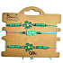 Albi Blume und Bff Armbänder grün, verstellbare Größe, Set 3 Stück