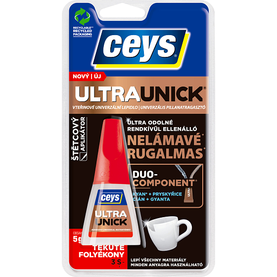 Ceys Ultraunick Liq Sekundenkleber mit Pinsel 5 g