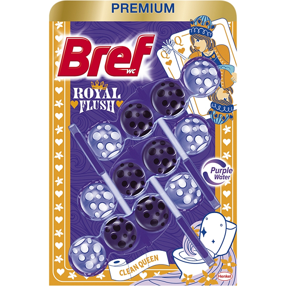 Bref WC Clean Queen, WC-Kugeln, 3 × 50 g