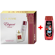 LA RIVE ELEGANT WOMAN Parfümwasser 100 ml + Deodorant Spray 150 ml, Geschenkset für Damen + La Rive 2in1 Duschgel Minie 250 ml ZUSÄTZLICH