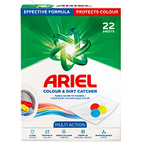 ARIEL Tücher für die Waschmaschine COLOUR & DIRT CATCHER MULTI ACTION 22Stk