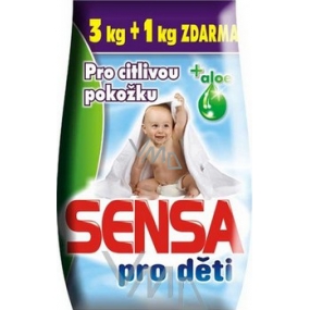 Sensa Aloe Vera für Waschpulver für empfindliche Haut für Kinder 3 + 1 kg