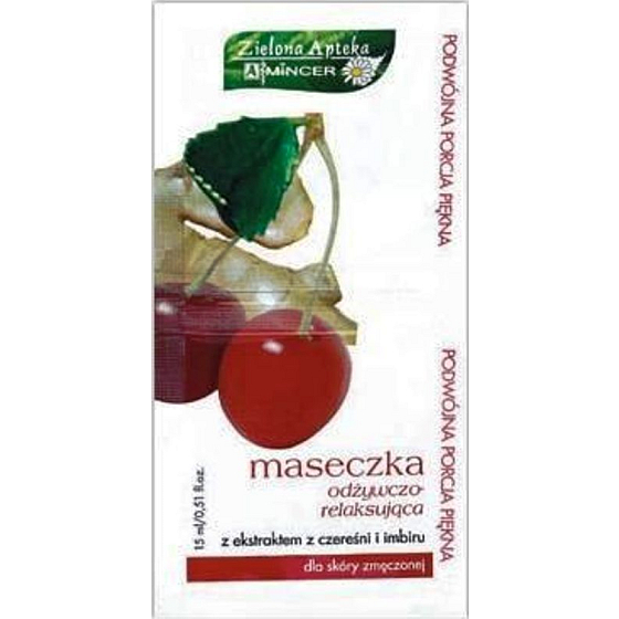Mincer Cherry and Ginger pflegende und entspannende Gesichtsmaske 15 ml
